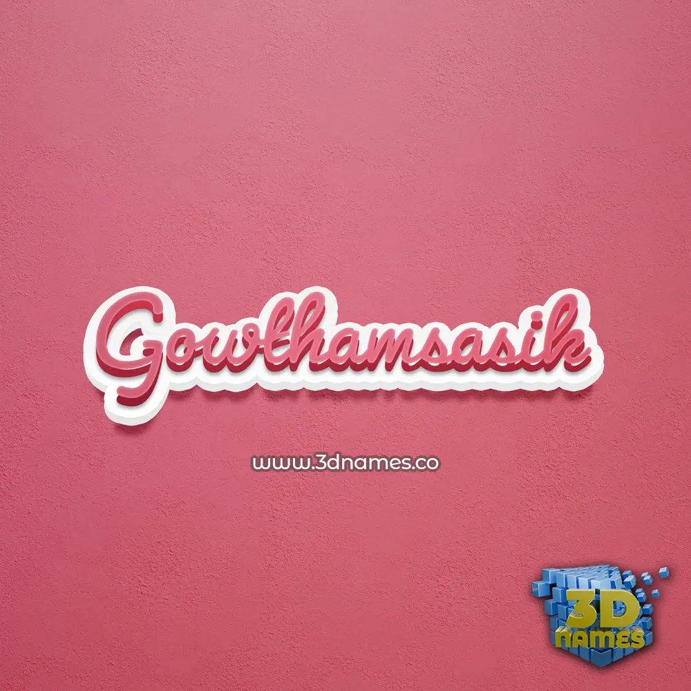 gowthamsasik in Red Scribble style - 3D name wallpaper