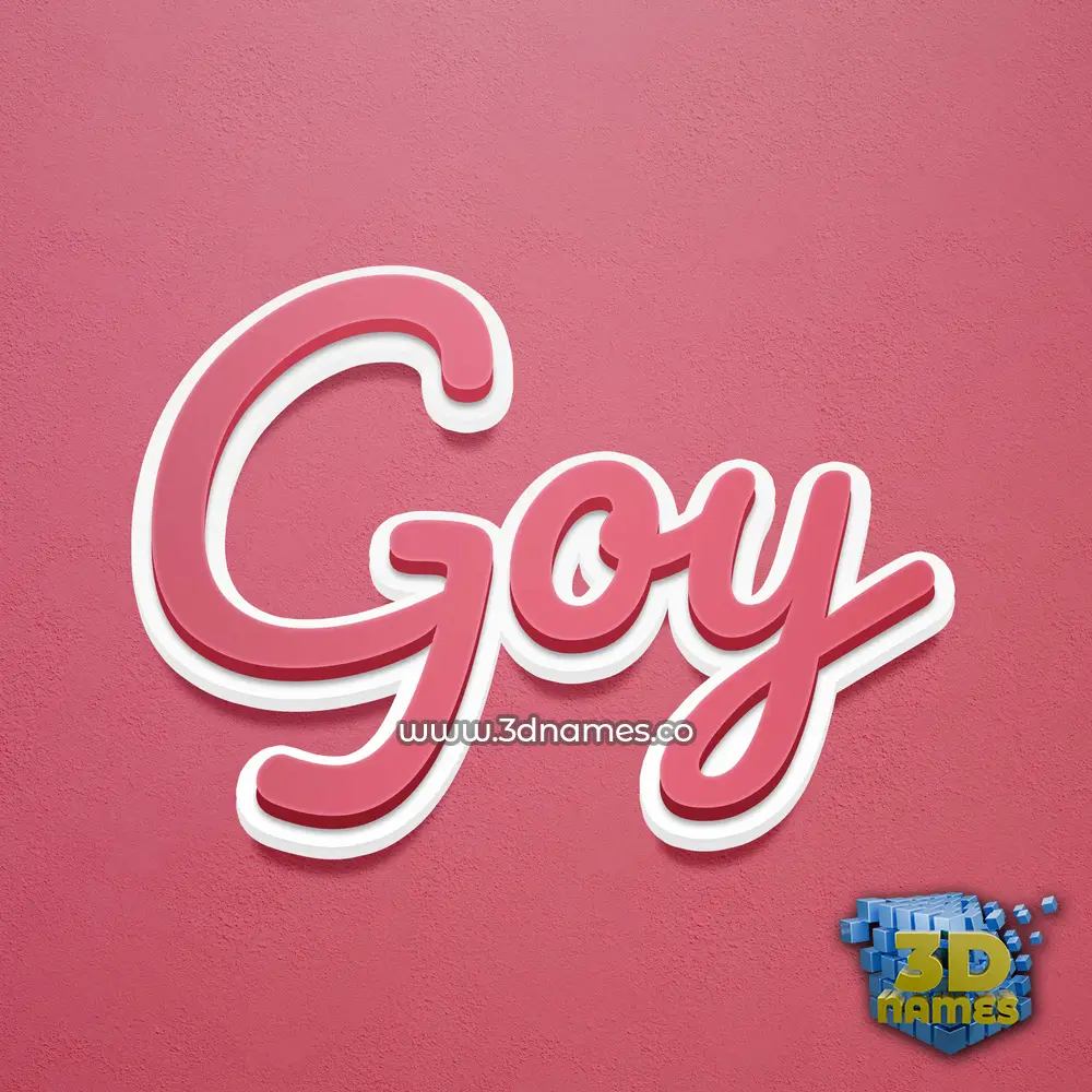 goy in Red Scribble style - 3D name wallpaper
