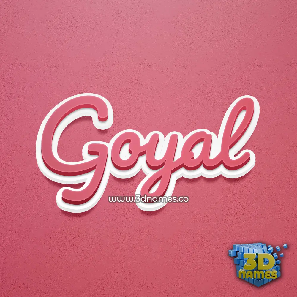 goyal in Red Scribble style - 3D name wallpaper