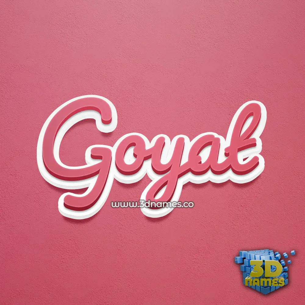 goyat in Red Scribble style - 3D name wallpaper