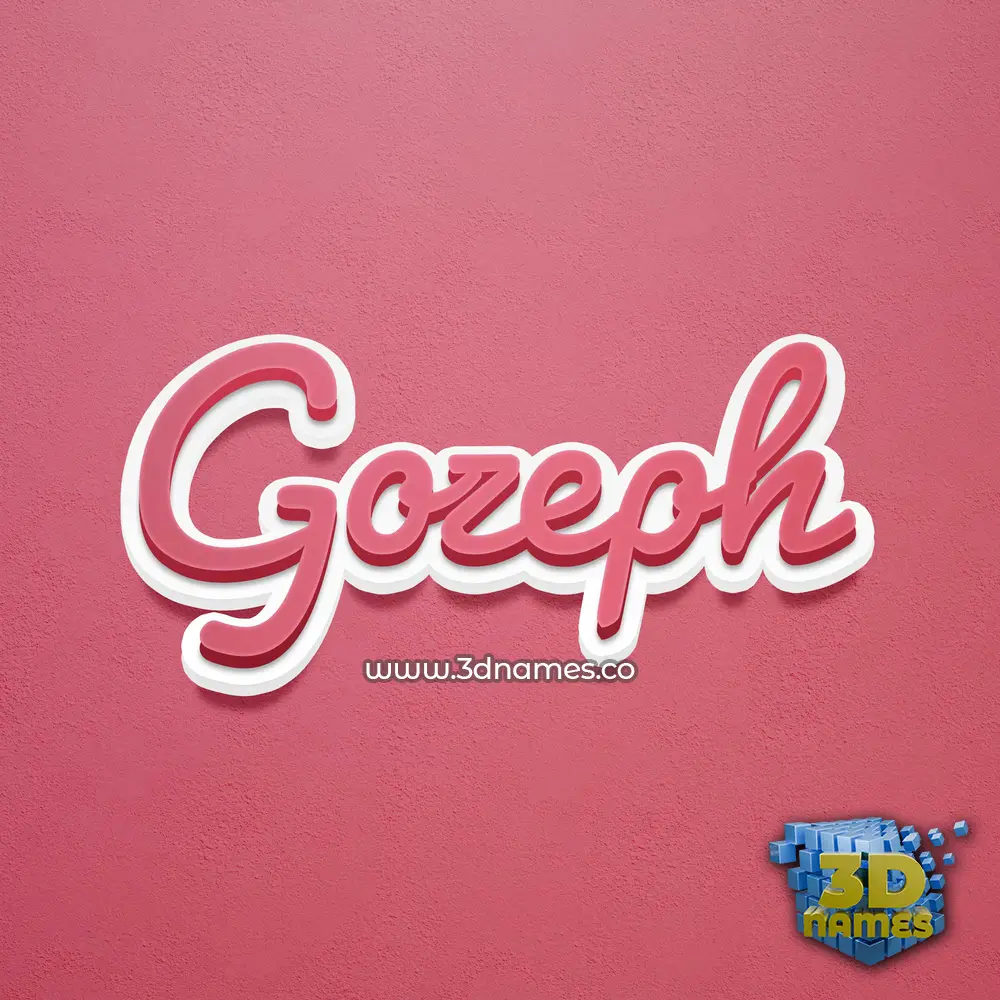 gozeph in Red Scribble style - 3D name wallpaper