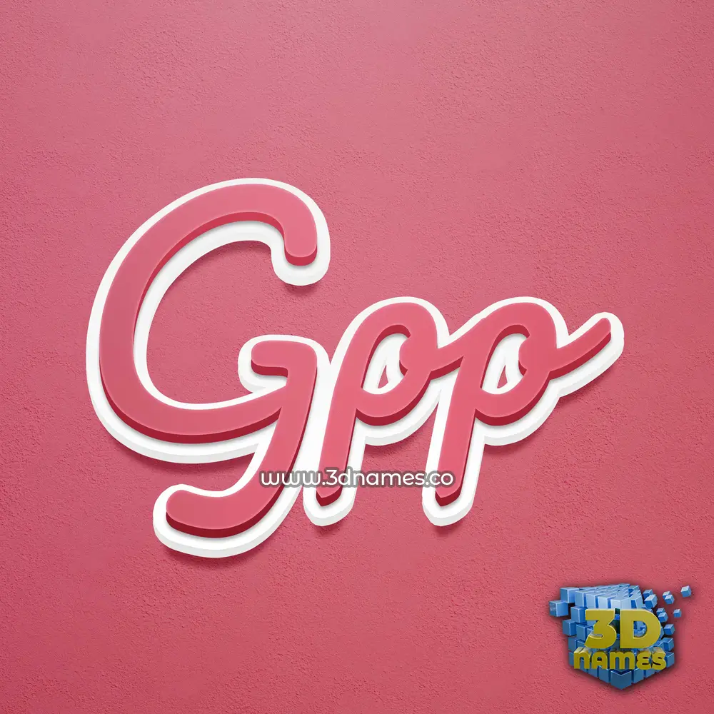 gpp in Red Scribble style - 3D name wallpaper