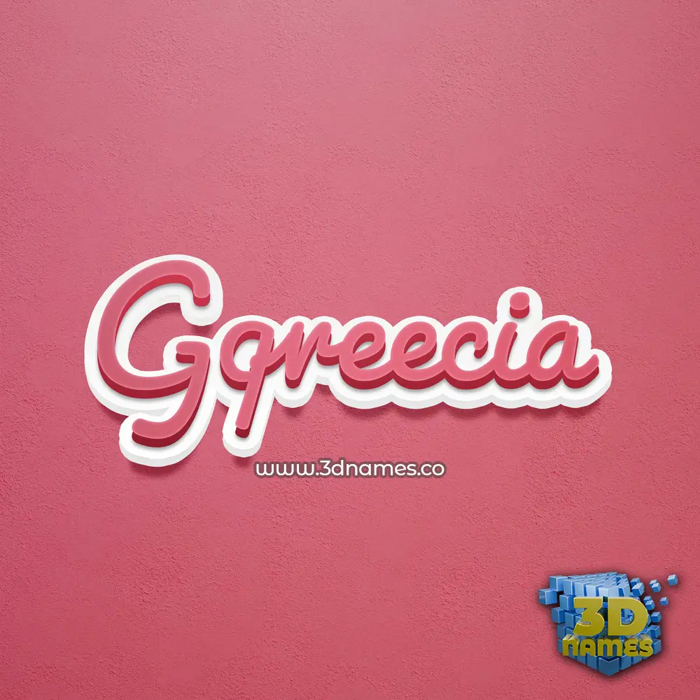 gqreecia in Red Scribble style - 3D name wallpaper