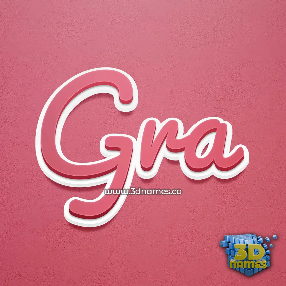 gra in Red Scribble style - 3D name wallpaper