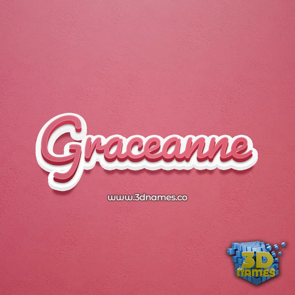 graceanne in Red Scribble style - 3D name wallpaper