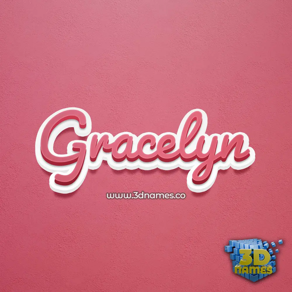 gracelyn in Red Scribble style - 3D name wallpaper