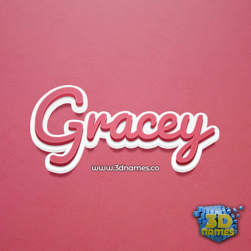 gracey in Red Scribble style - 3D name wallpaper