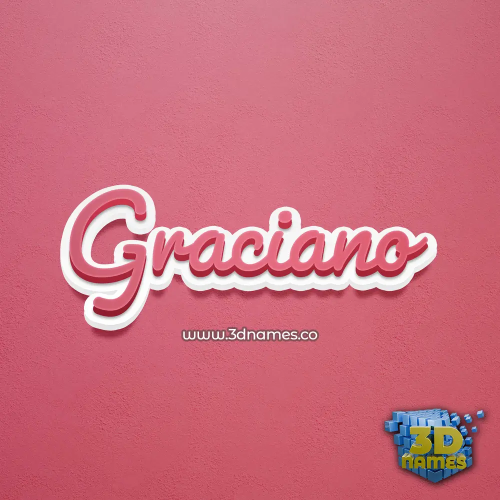 graciano in Red Scribble style - 3D name wallpaper