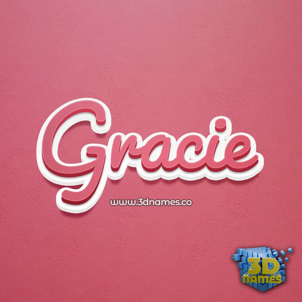 gracie in Red Scribble style - 3D name wallpaper