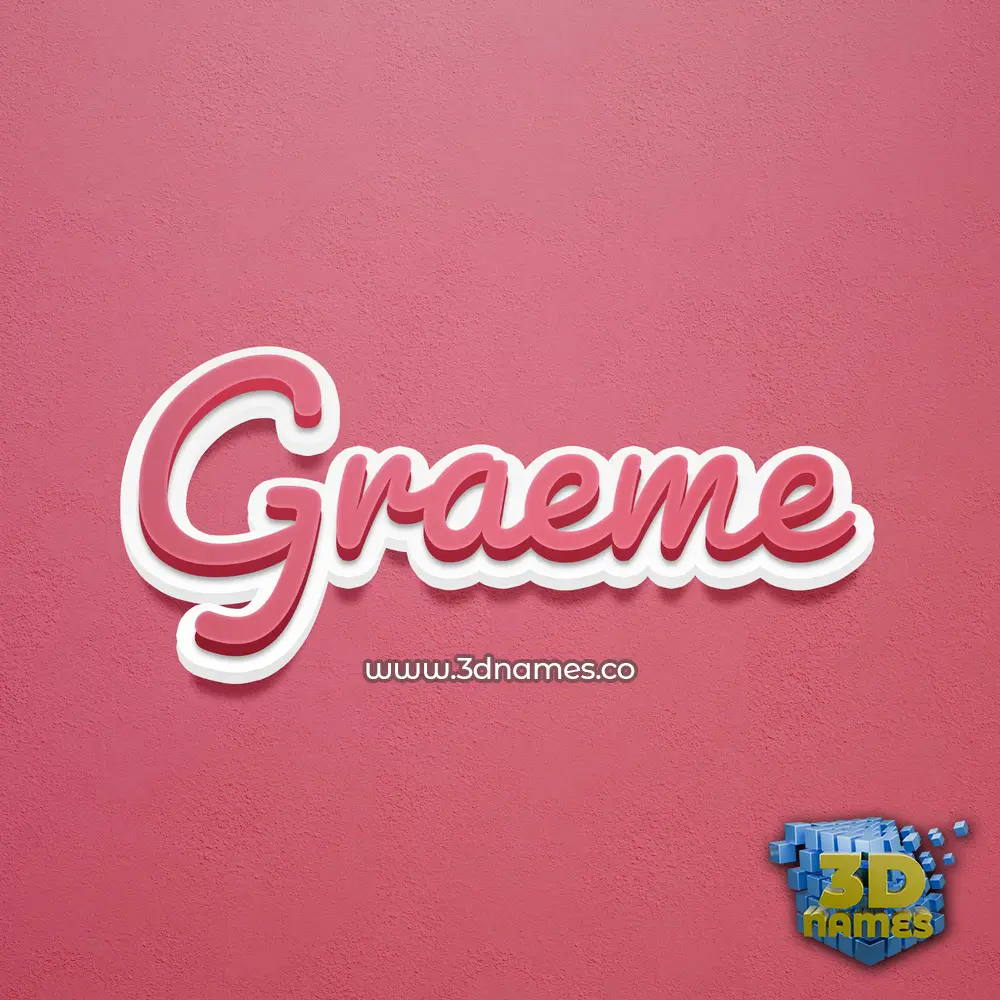 graeme in Red Scribble style - 3D name wallpaper