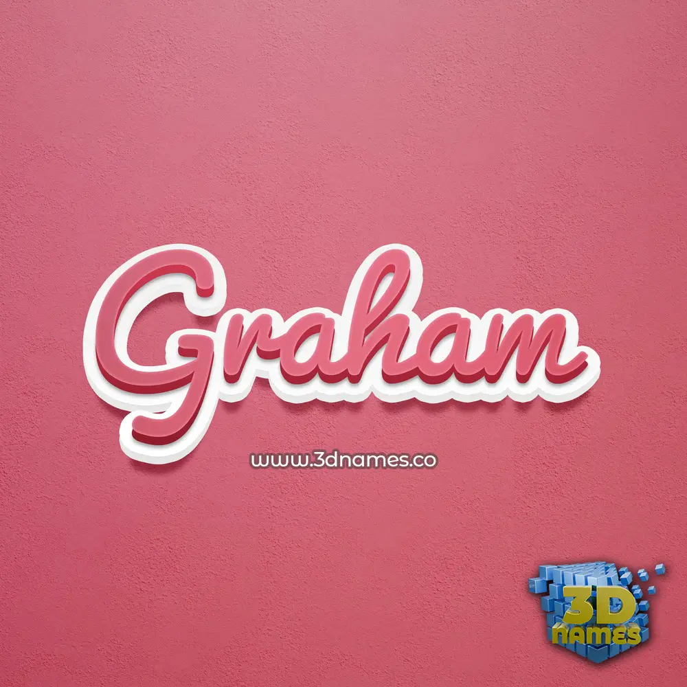 graham in Red Scribble style - 3D name wallpaper