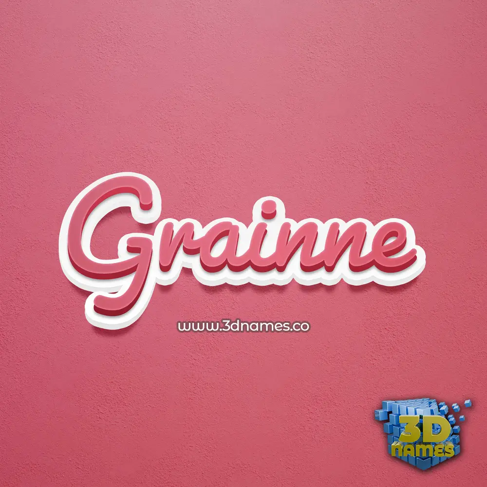 grainne in Red Scribble style - 3D name wallpaper