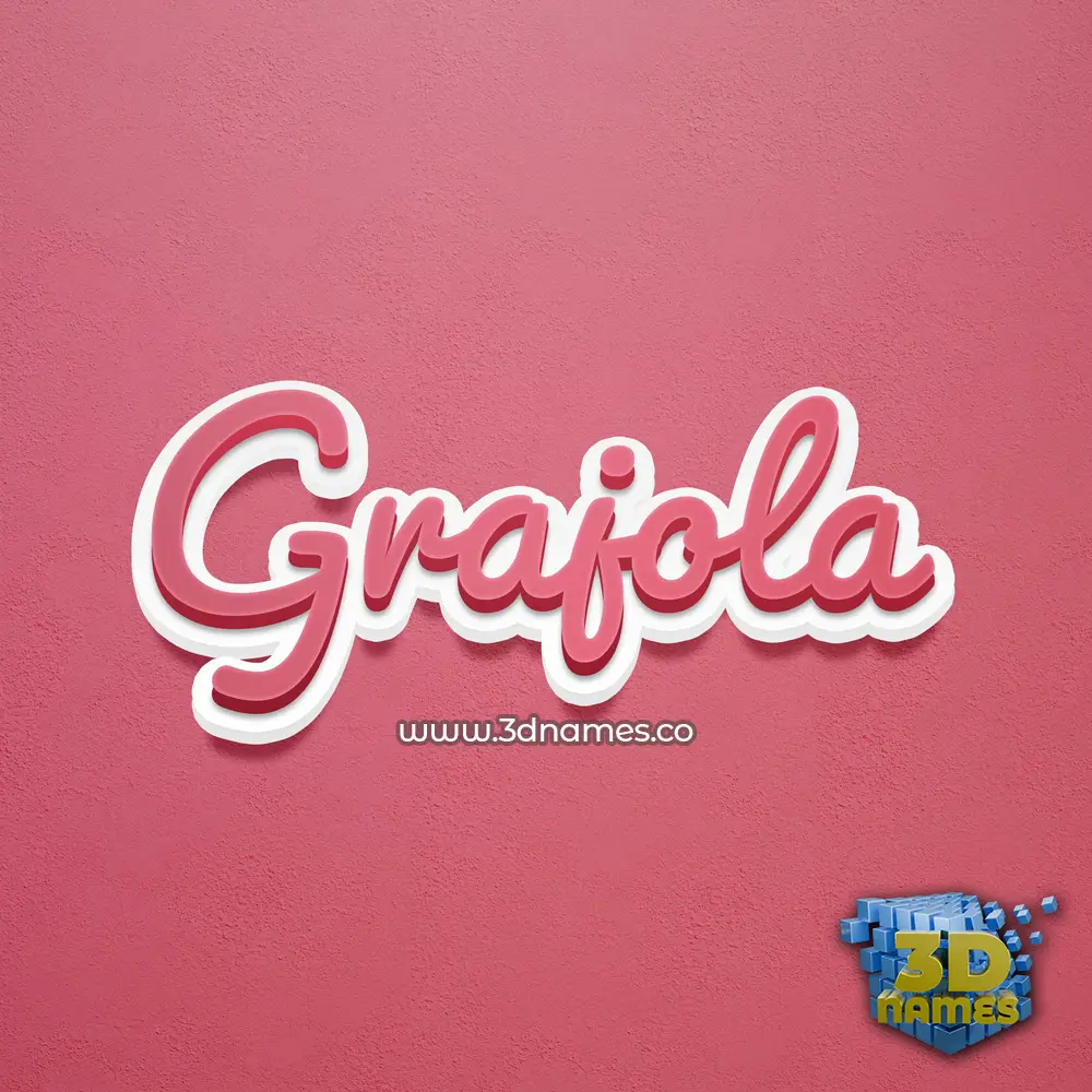 grajola in Red Scribble style - 3D name wallpaper