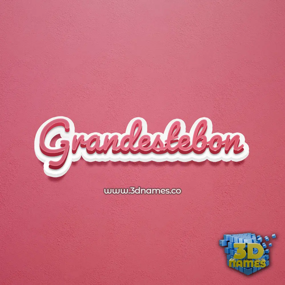 grandestebon in Red Scribble style - 3D name wallpaper
