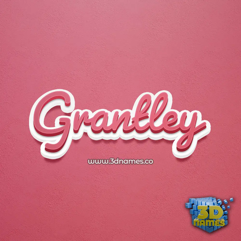grantley in Red Scribble style - 3D name wallpaper