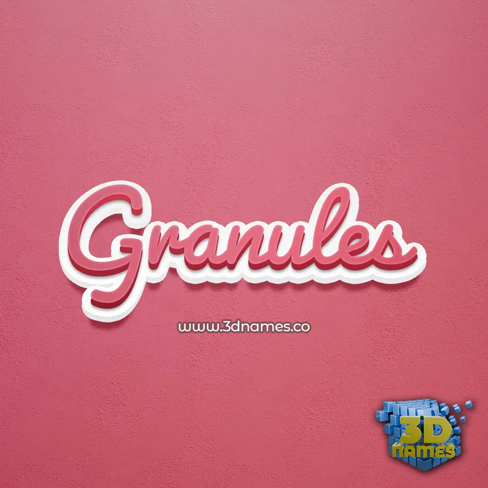 granules in Red Scribble style - 3D name wallpaper
