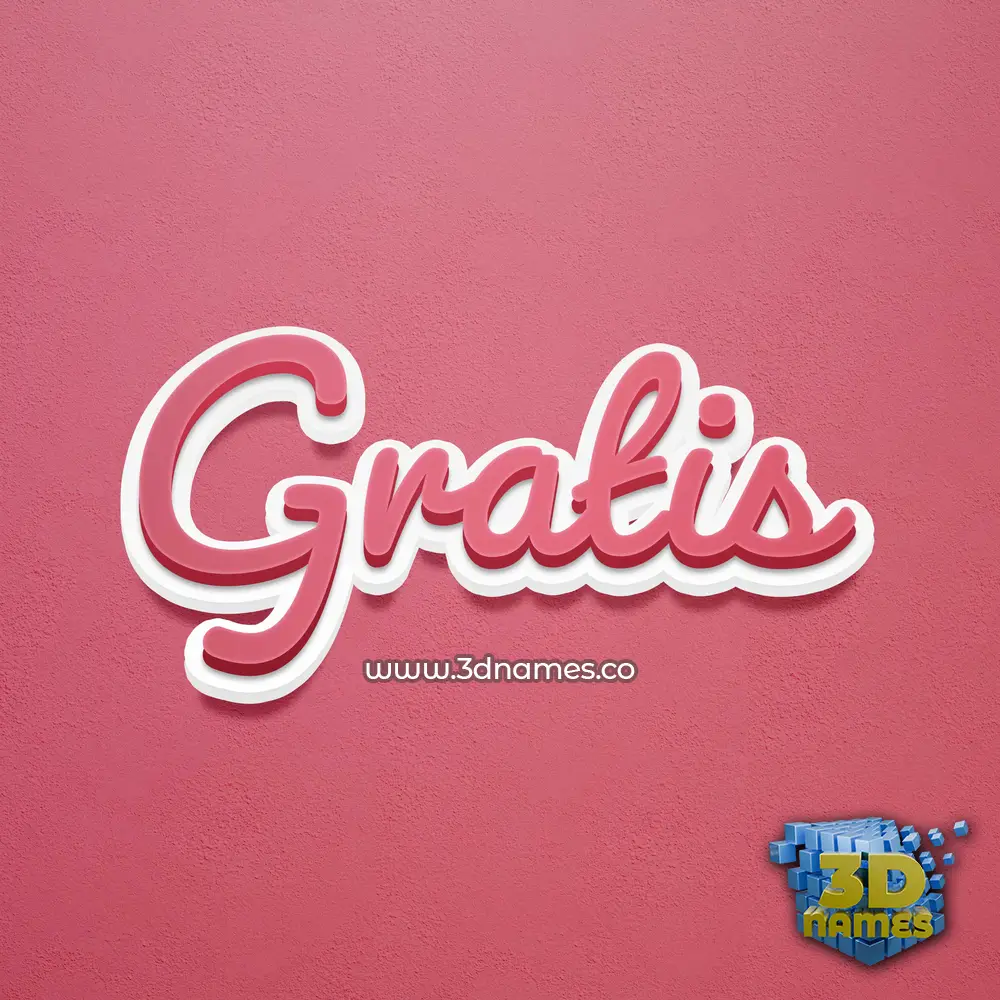 gratis in Red Scribble style - 3D name wallpaper