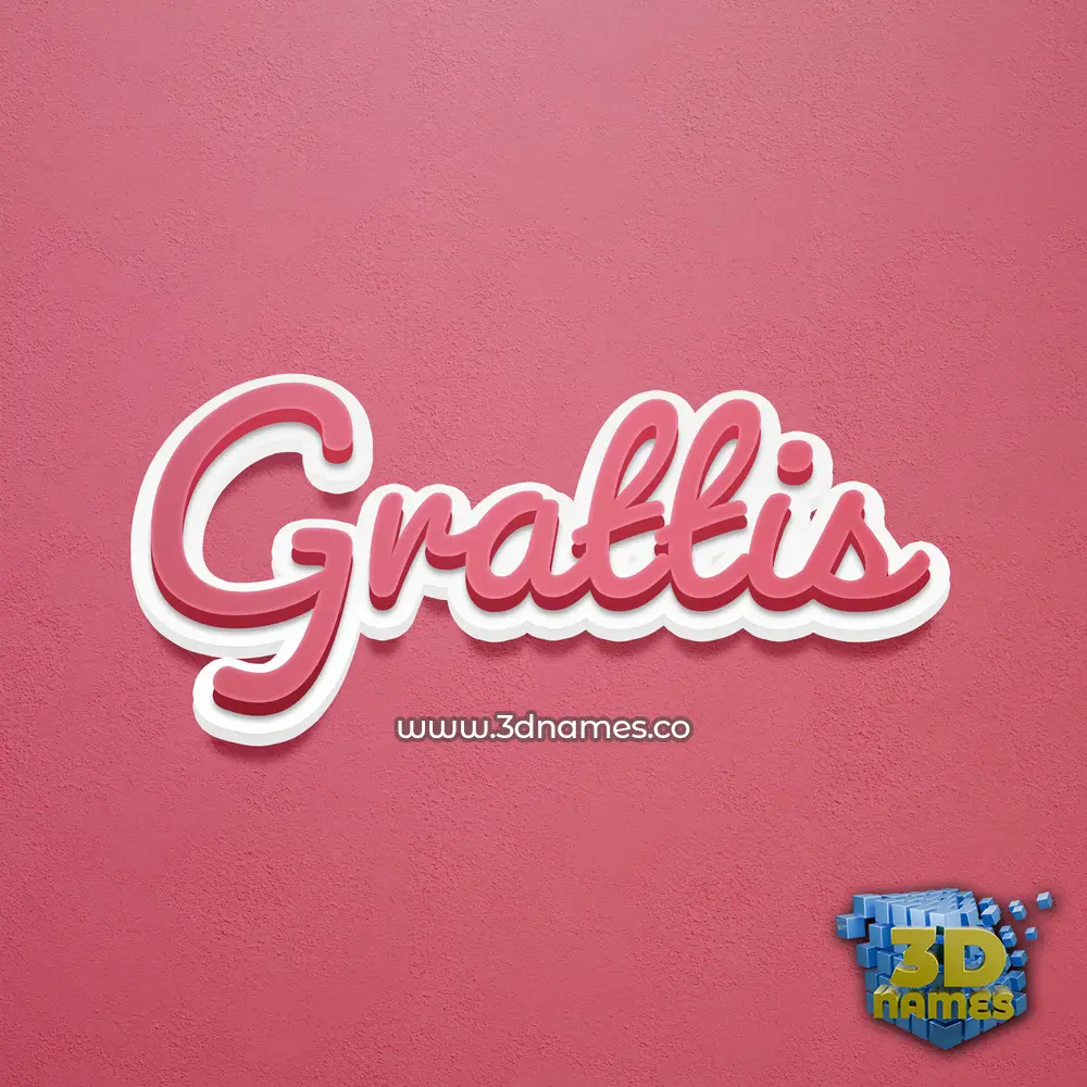 grattis in Red Scribble style - 3D name wallpaper