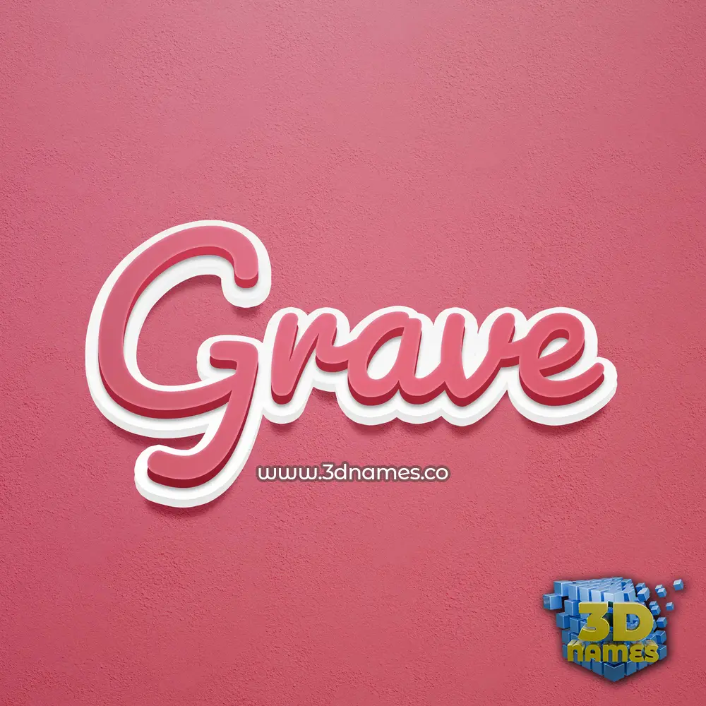 grave in Red Scribble style - 3D name wallpaper