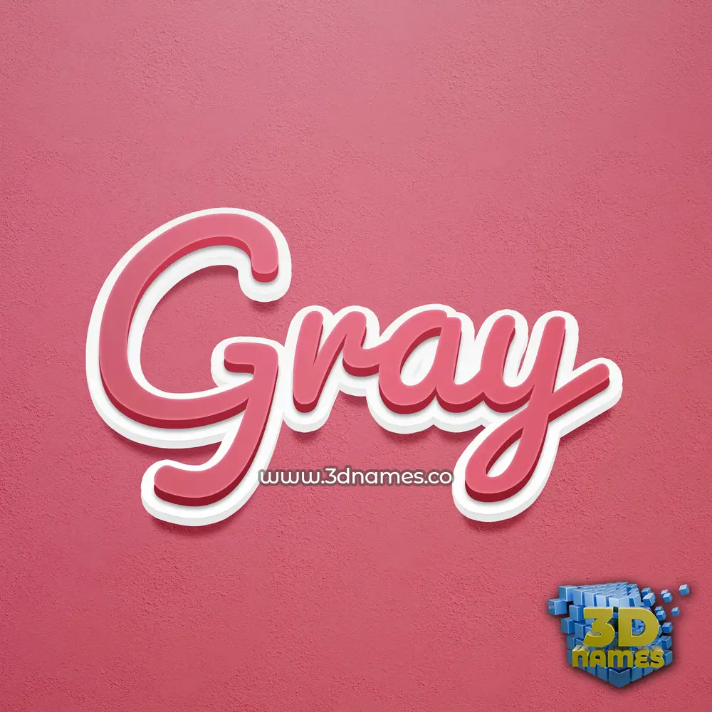 gray in Red Scribble style - 3D name wallpaper