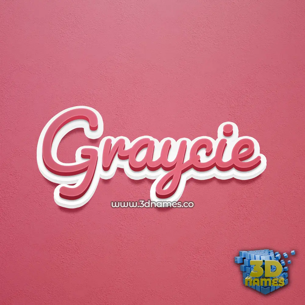 graycie in Red Scribble style - 3D name wallpaper