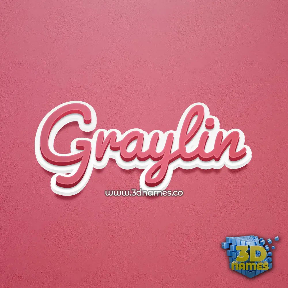 graylin in Red Scribble style - 3D name wallpaper