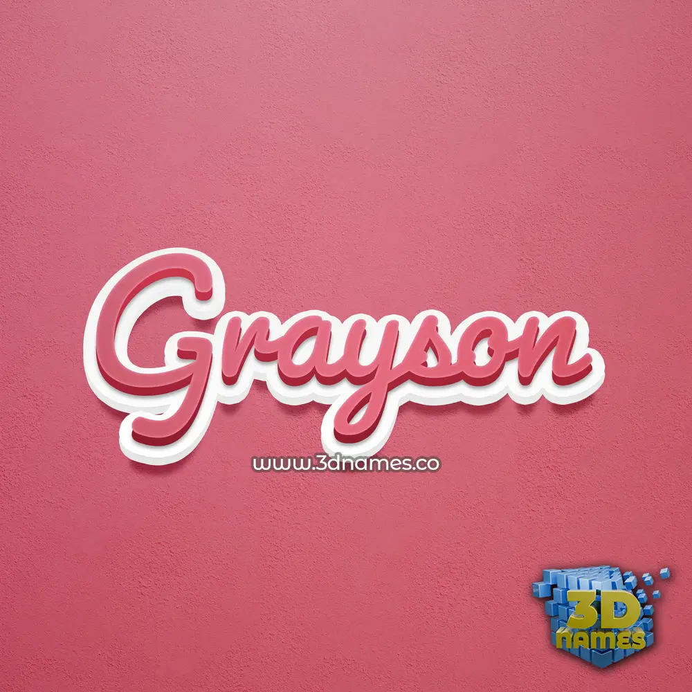 grayson in Red Scribble style - 3D name wallpaper
