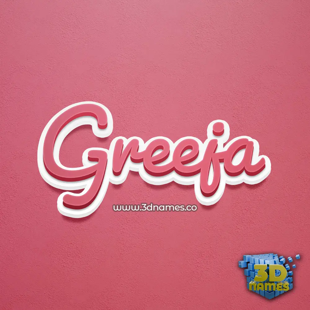 greeja in Red Scribble style - 3D name wallpaper