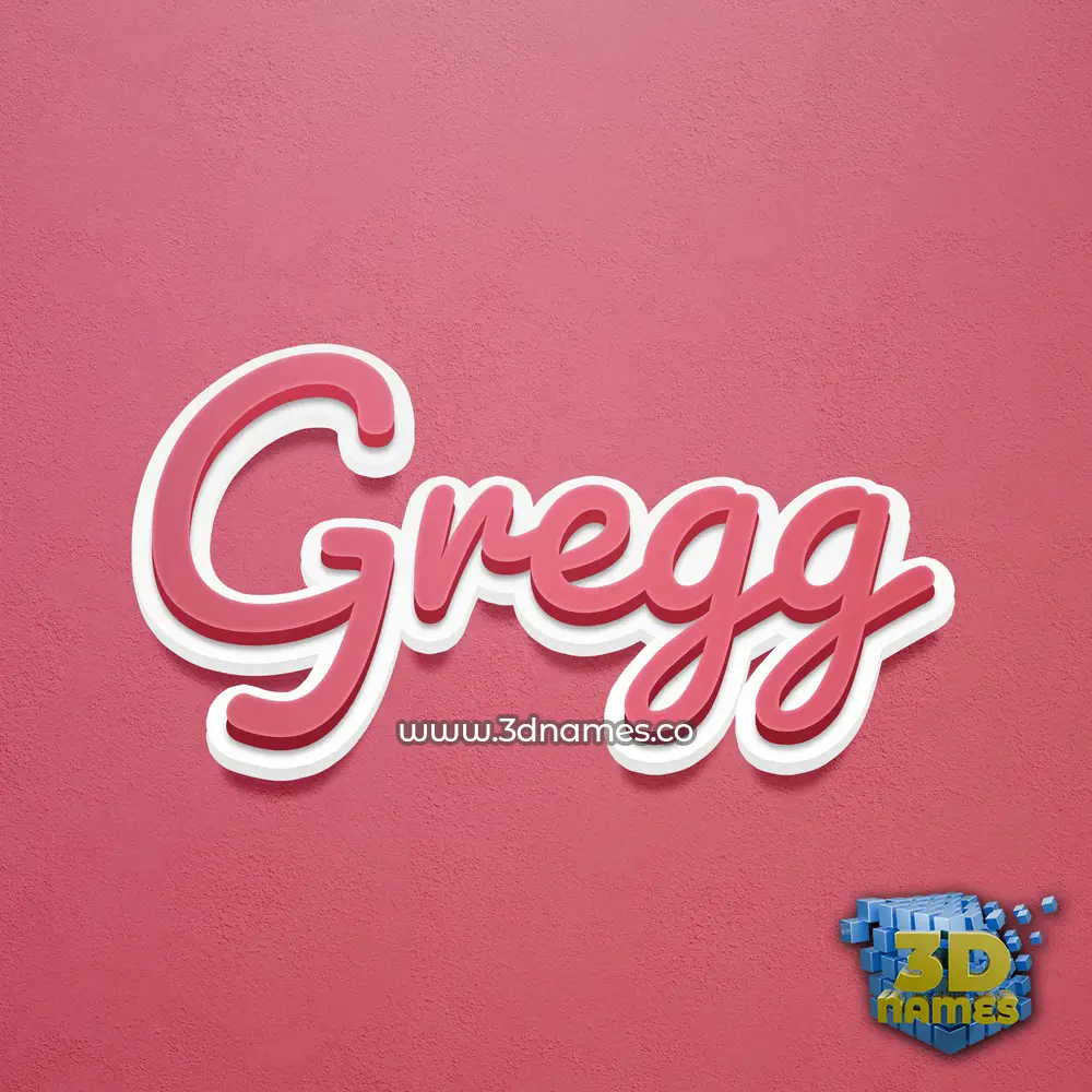gregg in Red Scribble style - 3D name wallpaper