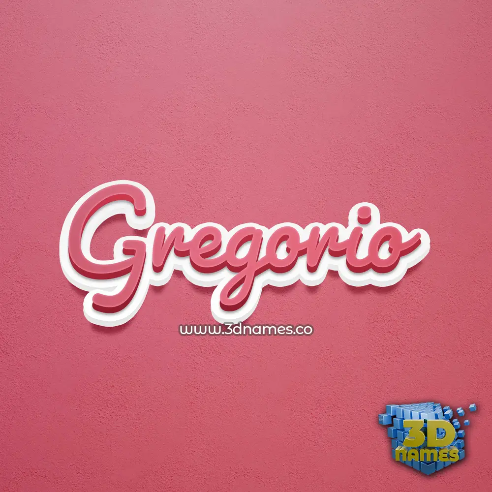 gregorio in Red Scribble style - 3D name wallpaper