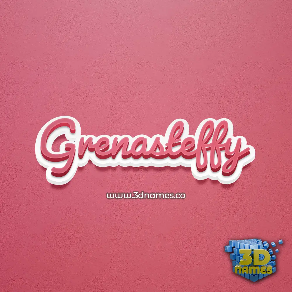 grenasteffy in Red Scribble style - 3D name wallpaper