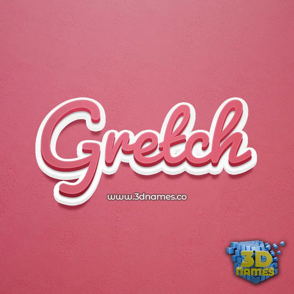 gretch in Red Scribble style - 3D name wallpaper