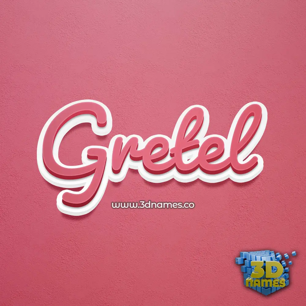 gretel in Red Scribble style - 3D name wallpaper