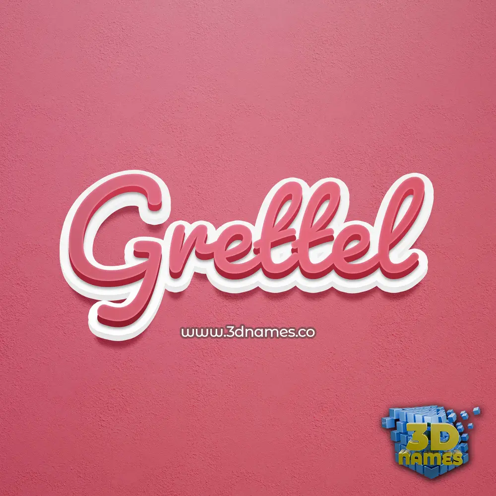 grettel in Red Scribble style - 3D name wallpaper