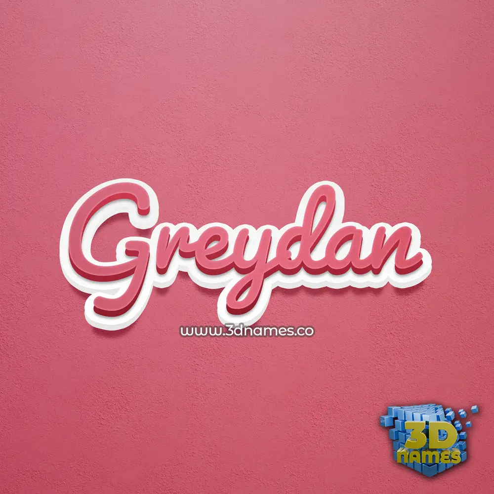 greydan in Red Scribble style - 3D name wallpaper