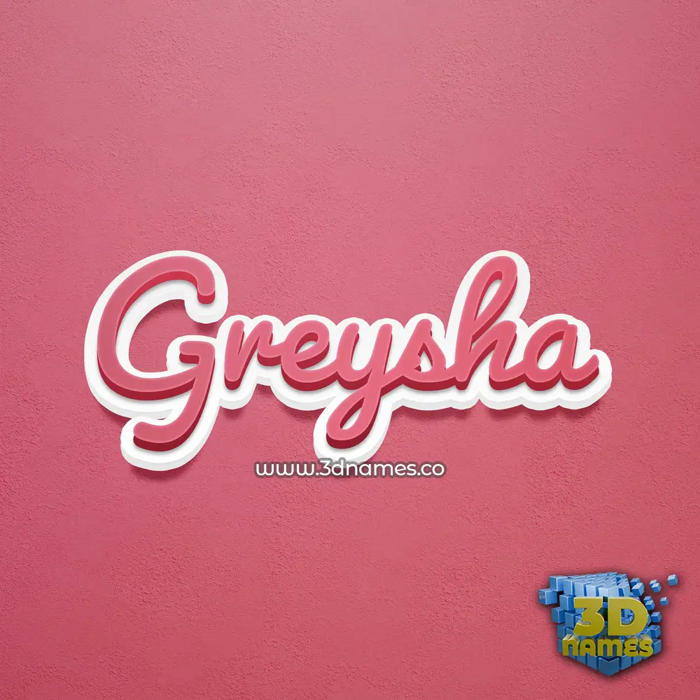 greysha in Red Scribble style - 3D name wallpaper