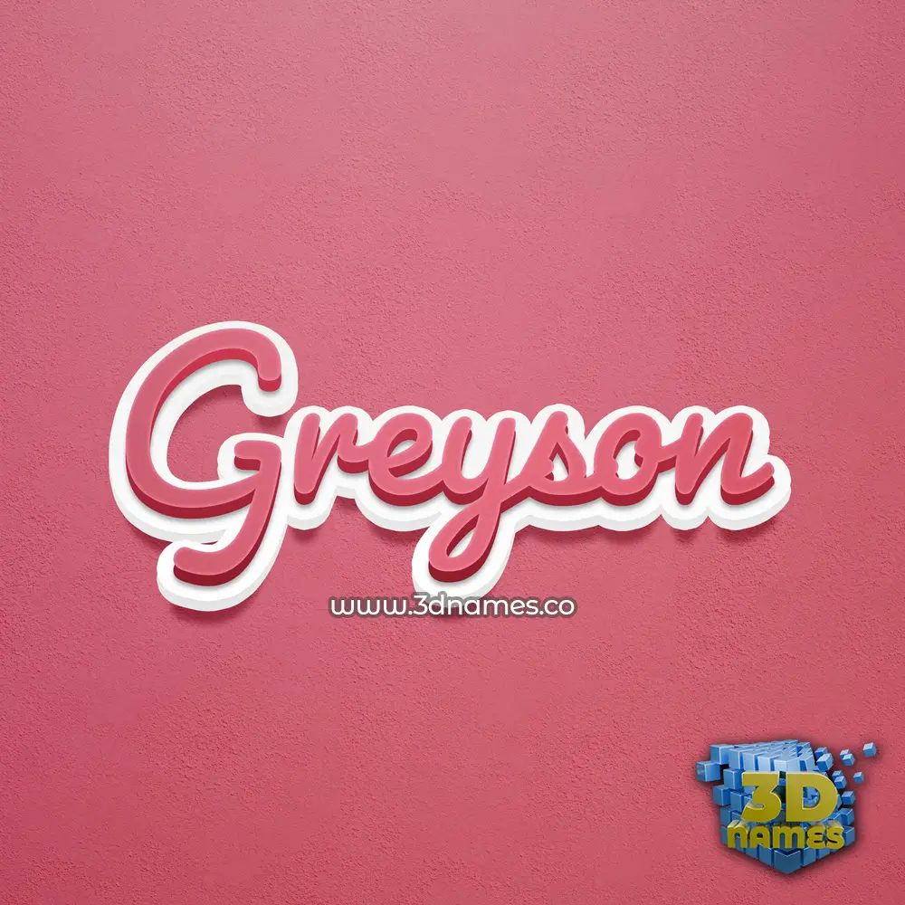 greyson in Red Scribble style - 3D name wallpaper