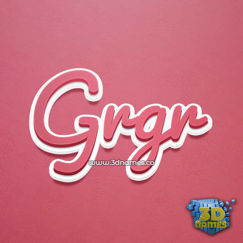 grgr in Red Scribble style - 3D name wallpaper