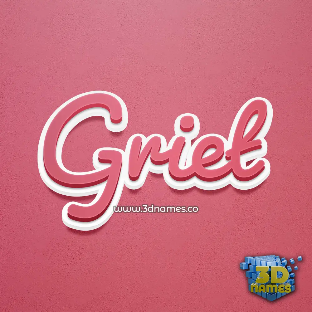 griet in Red Scribble style - 3D name wallpaper