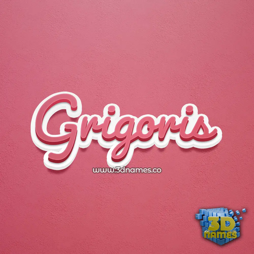 grigoris in Red Scribble style - 3D name wallpaper