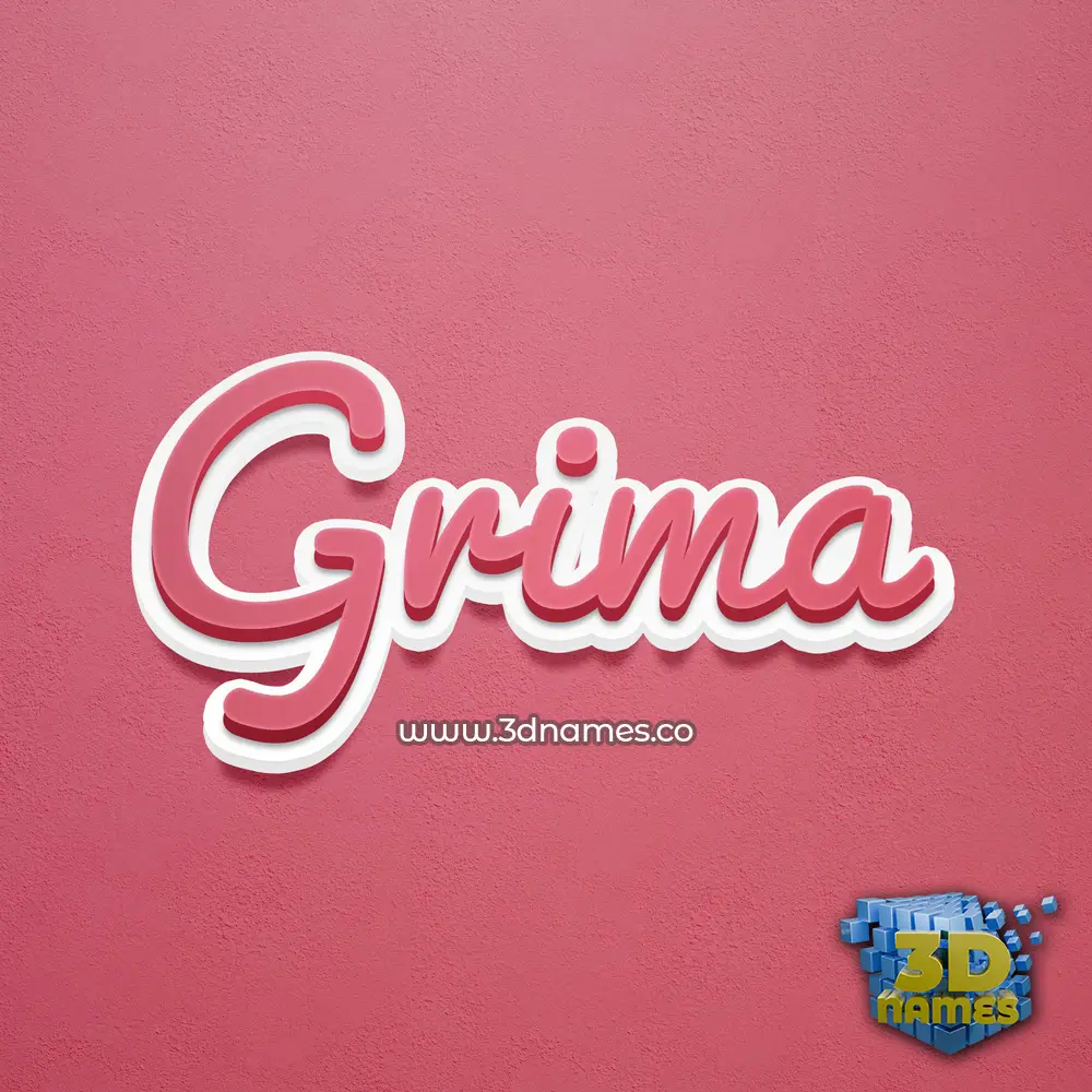 grima in Red Scribble style - 3D name wallpaper