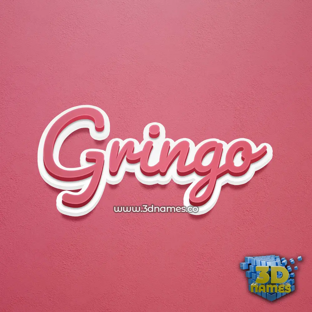 gringo in Red Scribble style - 3D name wallpaper