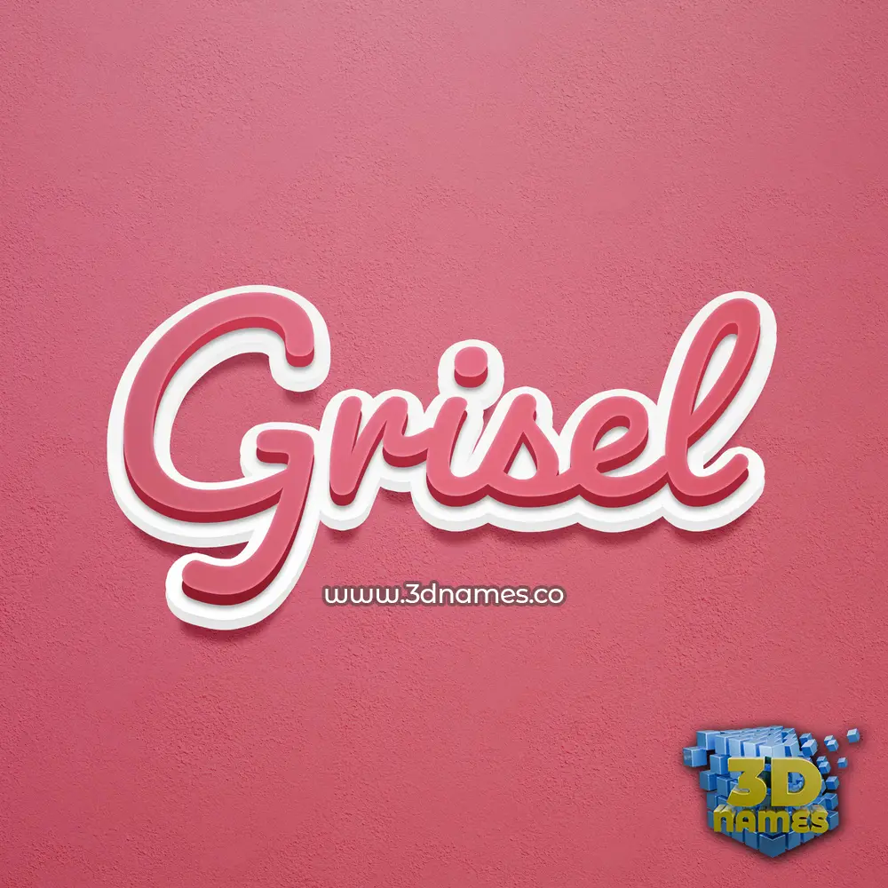 grisel in Red Scribble style - 3D name wallpaper