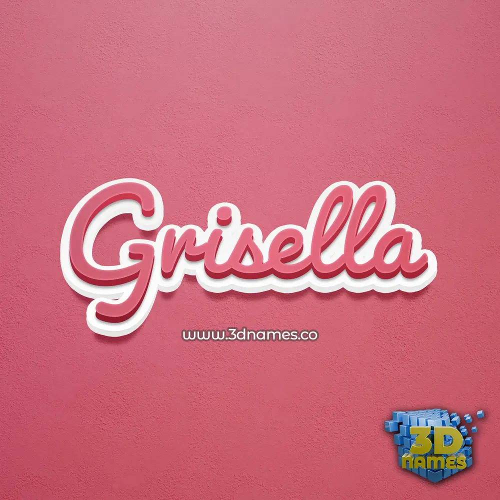 grisella in Red Scribble style - 3D name wallpaper
