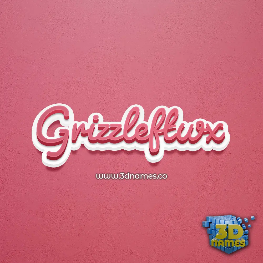 grizzleftwx in Red Scribble style - 3D name wallpaper
