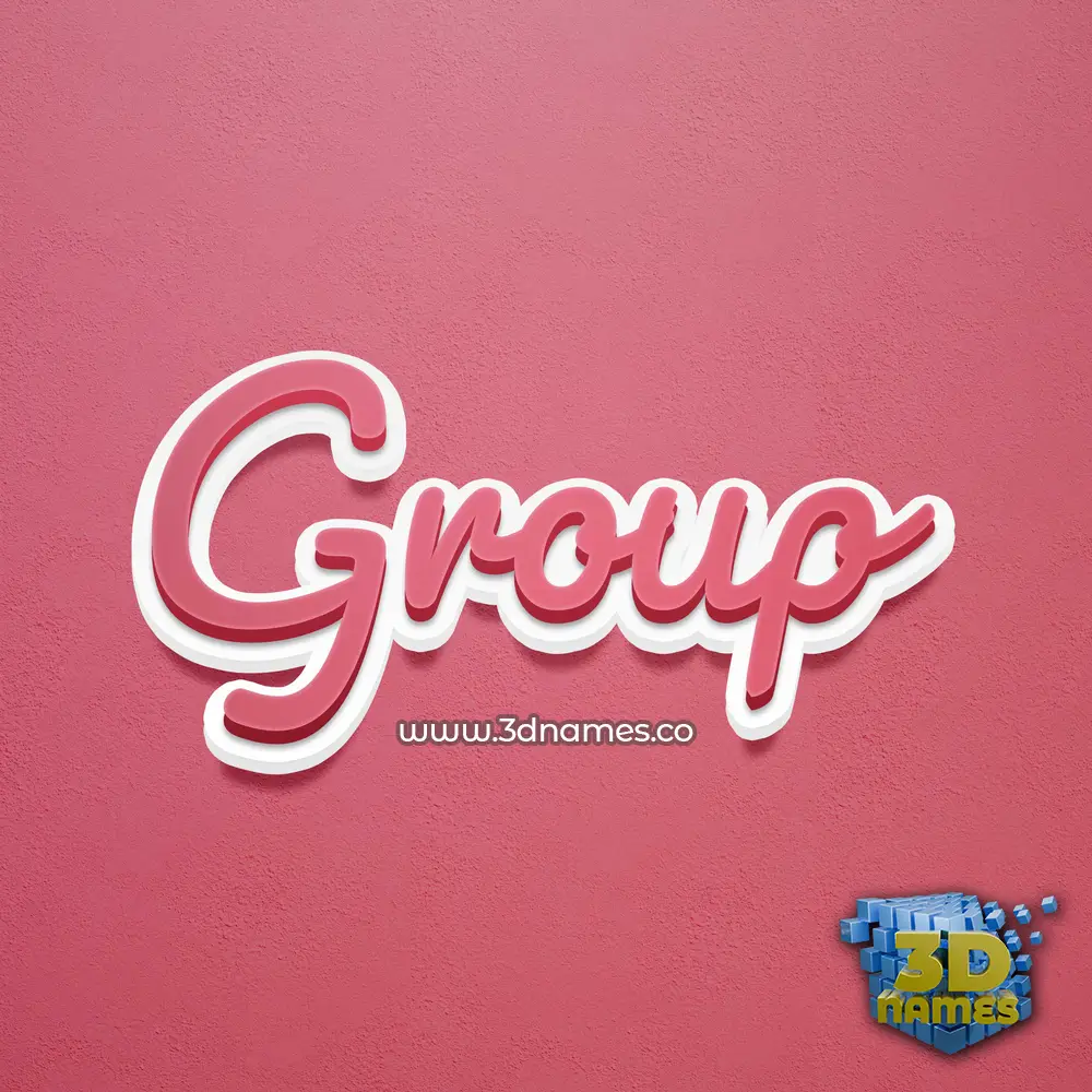 group in Red Scribble style - 3D name wallpaper