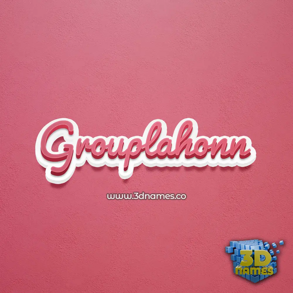 grouplahonn in Red Scribble style - 3D name wallpaper
