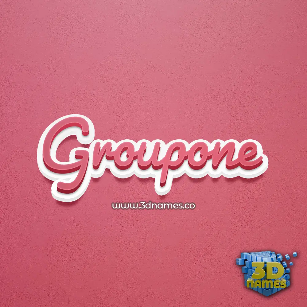 groupone in Red Scribble style - 3D name wallpaper
