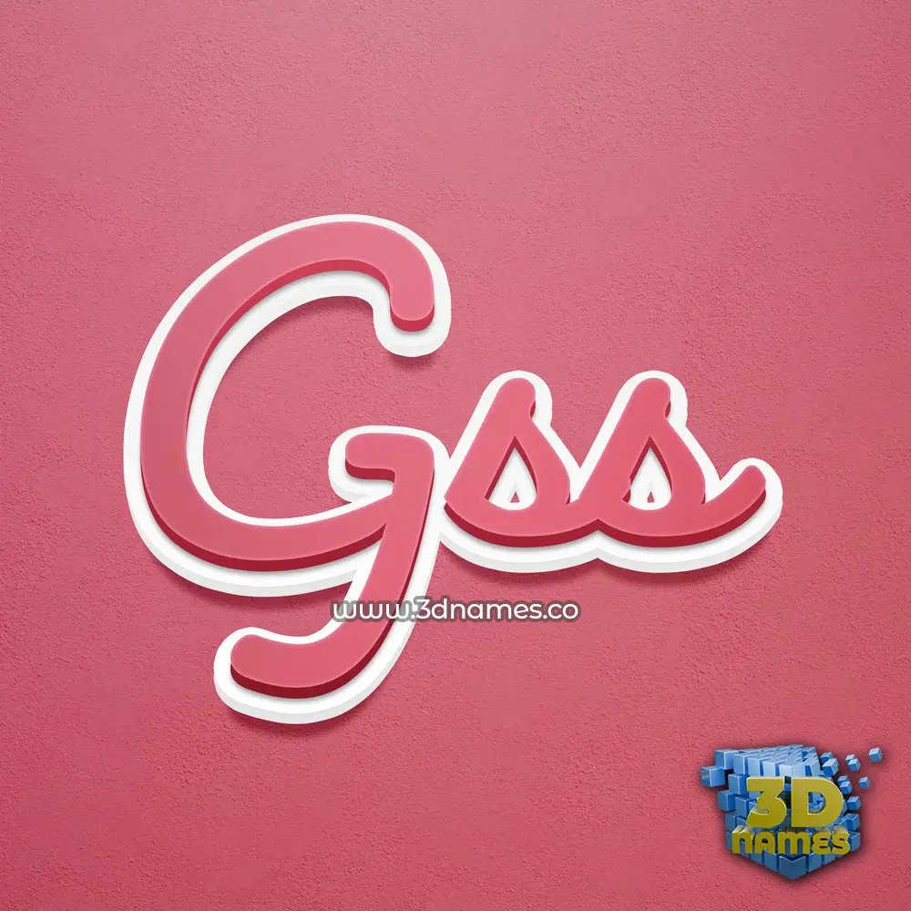 gss in Red Scribble style - 3D name wallpaper