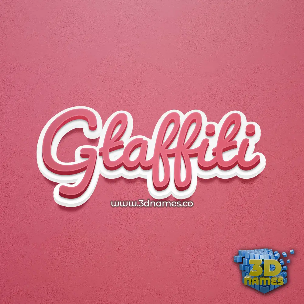 gtaffiti in Red Scribble style - 3D name wallpaper